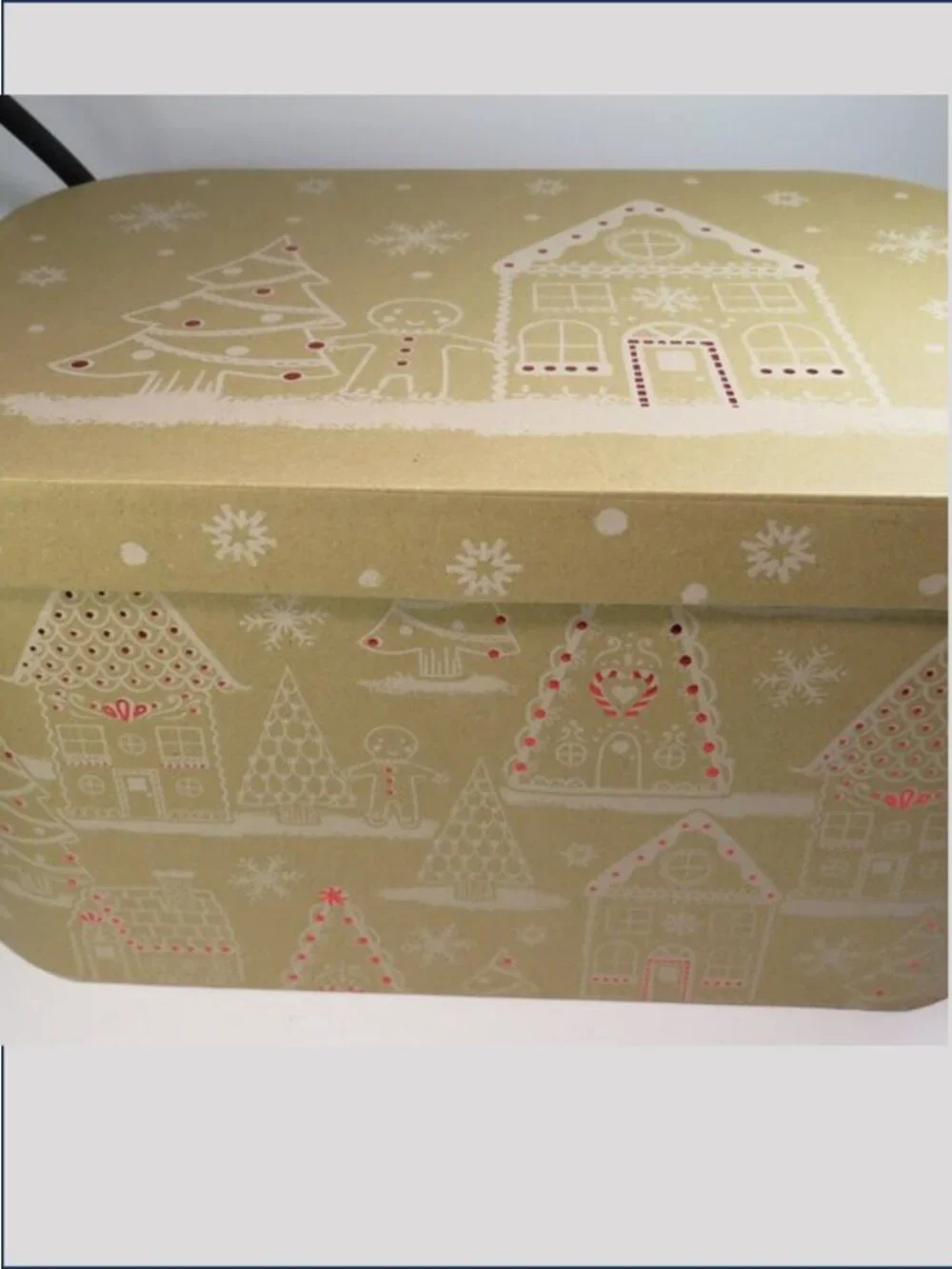 Brothers & Sisters Gingerbread Holiday Storage Box with Reinforced Handles